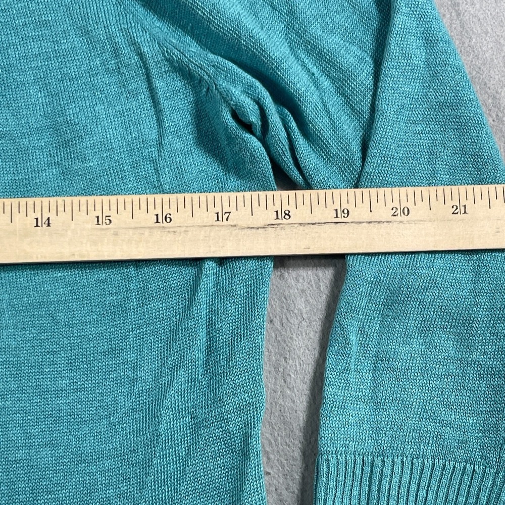 Lafayette 148 New York Cardigan Sweater Duster Knit Linen Women Small Size Blue - Picture 6 of 9